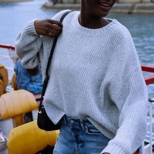 H&M Light Gray Crewneck Sweater